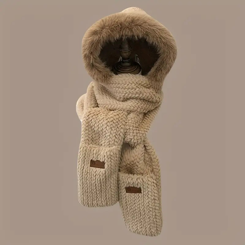 Lichtbruin met bontkraag